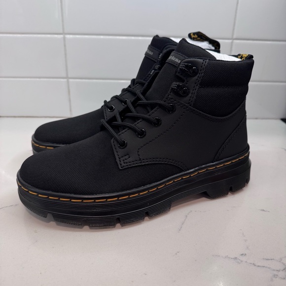 Dr. Martens Shoes - New Dr Marten black Rakim boots women’s size 8 men’s 7 lace up extra tough Ajax